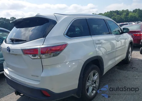 2014 Toyota Highlander Hybrid Limited Platinum V6 from USA, damaged, VIN 5TDDCRFH2ES005506